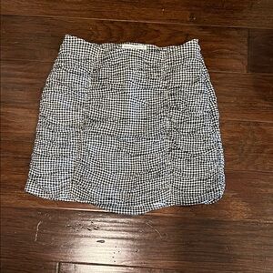 Abercrombie & Fitch Black and White Checkered Mini Skirt